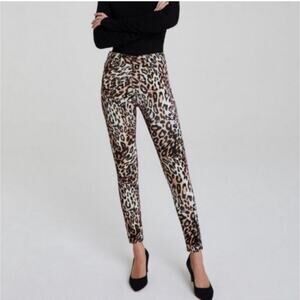 Adriano Goldschmied AG Farrah High Rise Skinny Ankle Velvet Leopard Pant 24